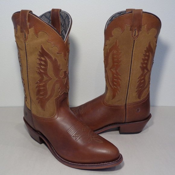 Dingo Size 10.5 M SILVERLAKE Tan Leather Cowboy Western Boots New Men's Shoes